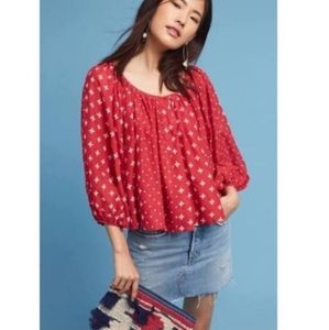 Anthropologie Kopal Red Top